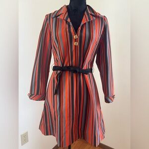 Vintage Striped Mini Go-Go Dress